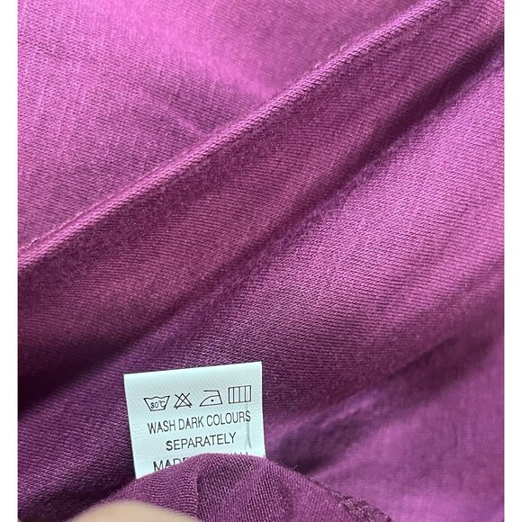 Bery Dress Women's V Neck 3/4 Sleeve Belt Tulip Hem Ruched Purple XL Wrap Dress - Picture 10 of 10